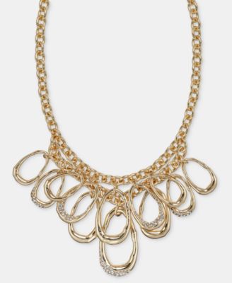 Glass Crystal Shaky Pendant Necklace