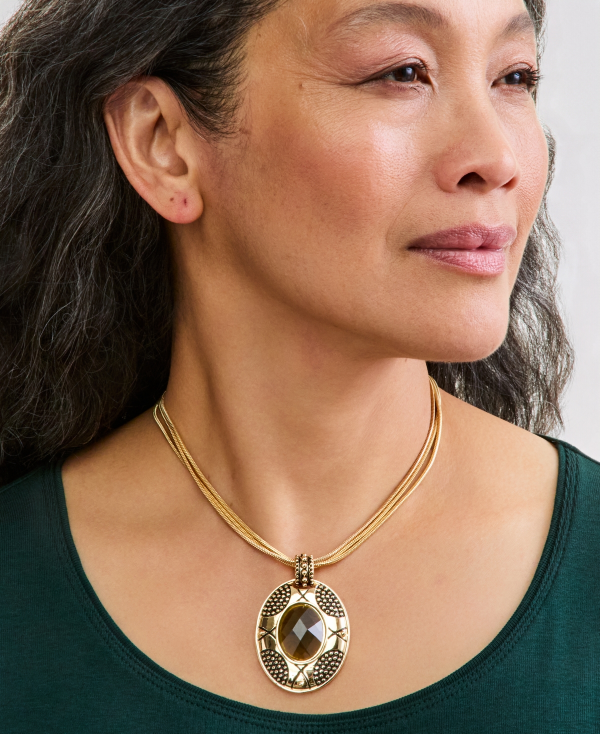 Style & Co Stone Multi-Chain Pendant Necklace, 16" + 3" extender, Macy's Exclusive