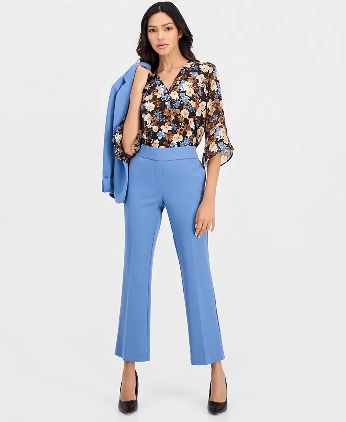 Petite Pull-On Straight-Leg Pants - thumbnail 3