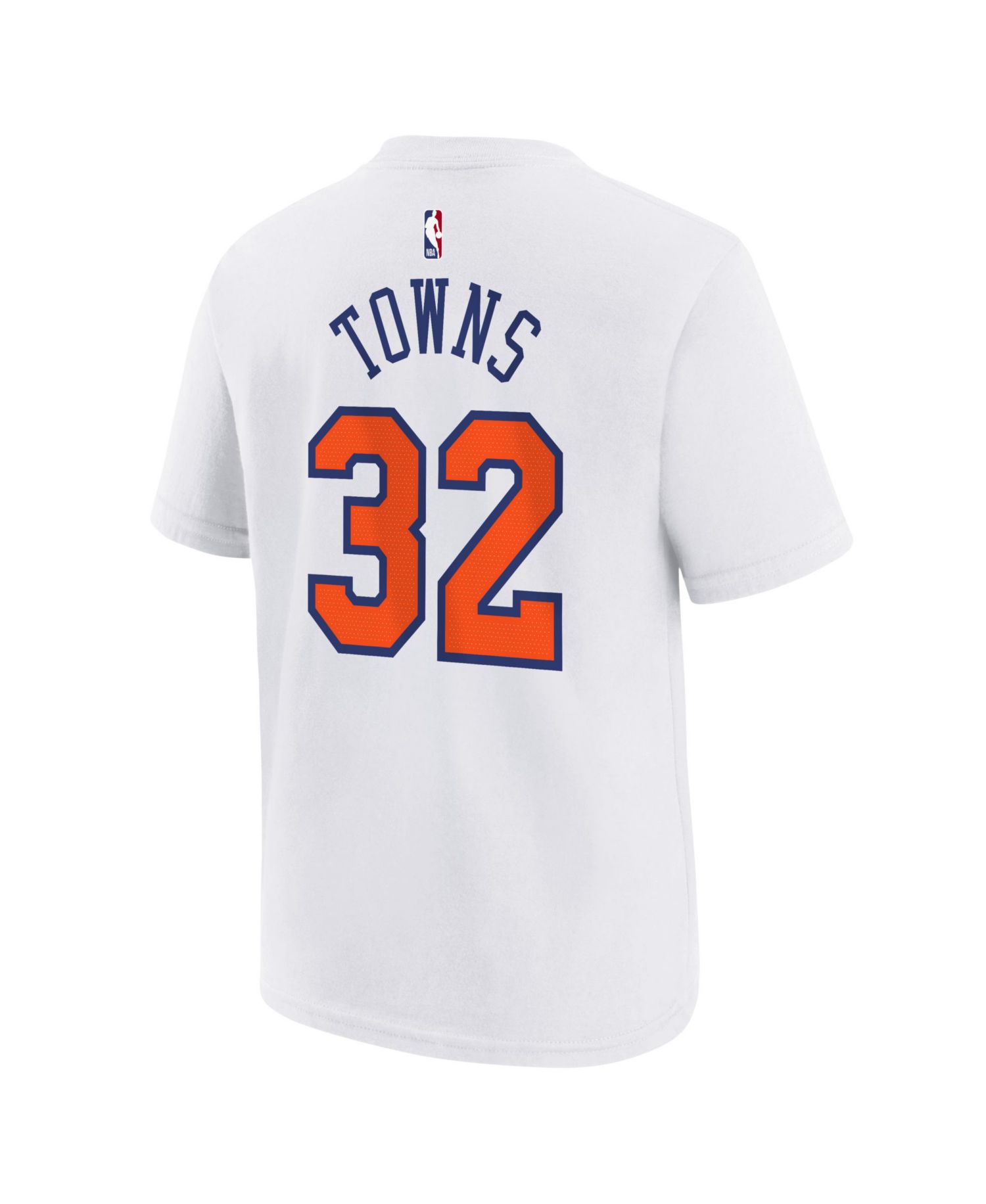Big Boys and Girls Karl-Anthony Towns White New York Knicks Association Name & Number T-Shirt