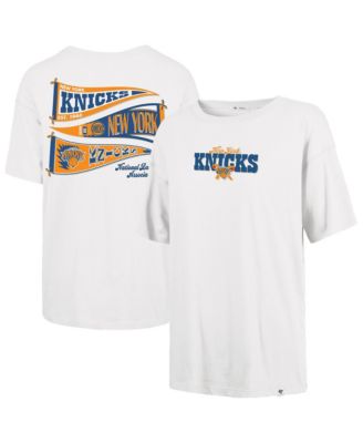 47 Brand Women's Cream New York Knicks Bow and Banner Sadie T-Shirt