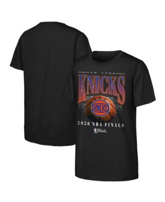 Big Boys and Girls Black New York Knicks 2026 NBA Finals Bold T-Shirt