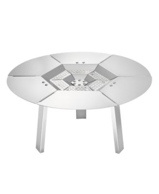 Fire Pit Heat Deflector, 20 inches Round Stainless Steel Heat Diffuser Burner Cover
