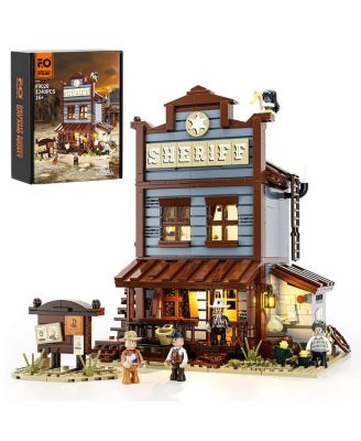 1240 Pcs Building Model Set The 1890s Old  West Sheriff's Office Lighting Building-Bricks Set For Adults and Teen