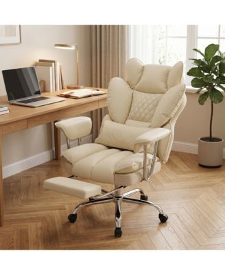 Ergonomic Desk Chair with Foot Rest and Ergonomic Pocket Spring Lumbar Support,150degree(s)Reclining Adjustable Armrests, Office Chair