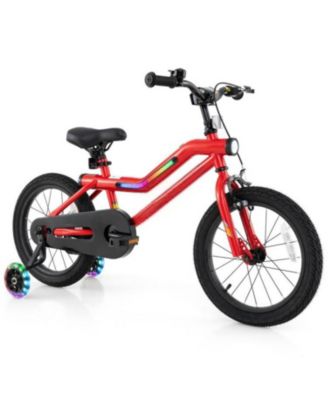 16 Inches  Kids Bike with LED Lights, Adjustable Carbon Steel Bicycle-4-7 Years