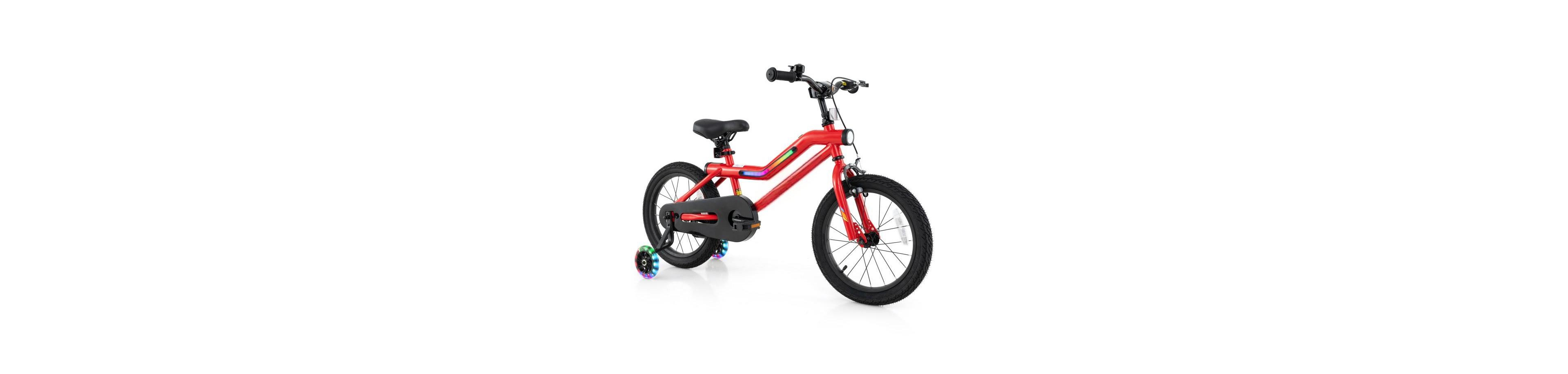 Hongge 16 Inches Kids Bike with Led Lights, Adjustable Carbon Steel Bicycle-4-7 Years