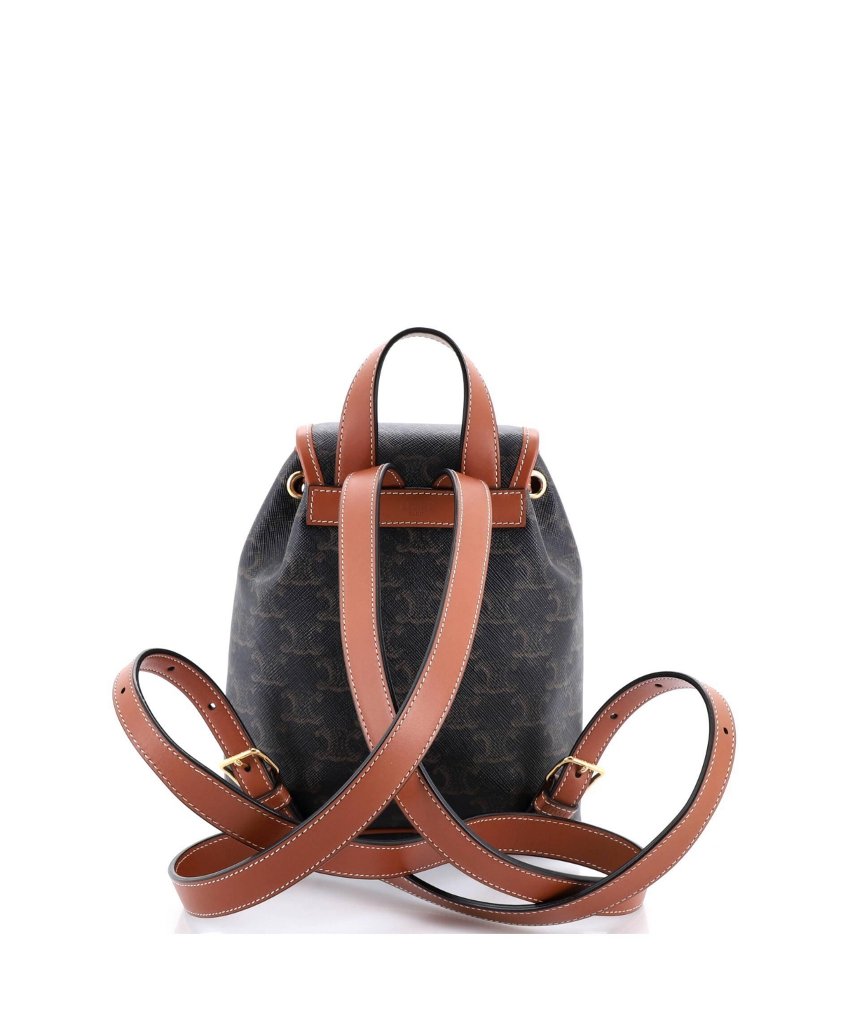 Pre-Owned Celine Mini Folco Backpack Triomphe Coated Canvas