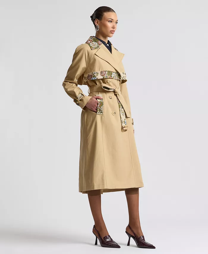 Women's Combo Belted Trench Coat - thumbnail 3