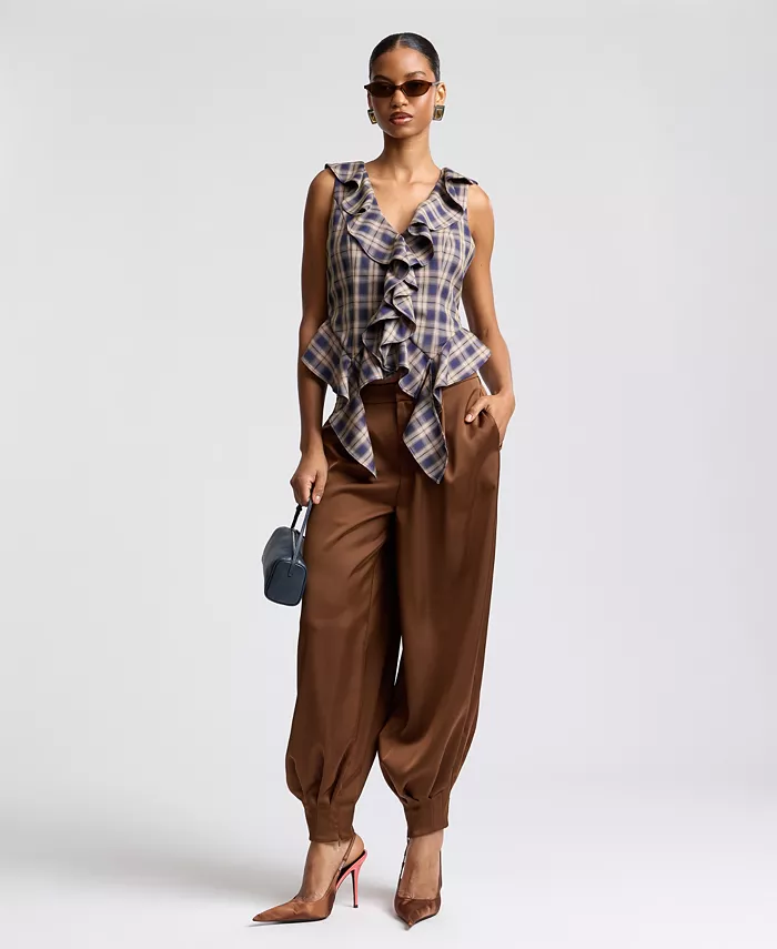 Women's Sleeveless Ruffle Top - thumbnail 2