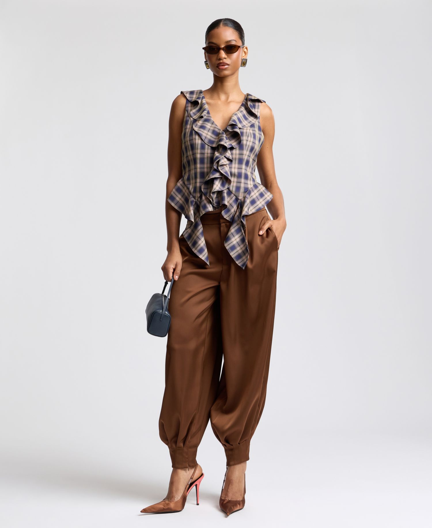 Women's Sleeveless Ruffle Top