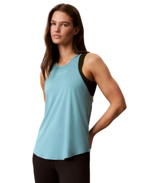Женский топ Calvin Klein Performance Icon Sport Active Tank Top, цвет: Синий