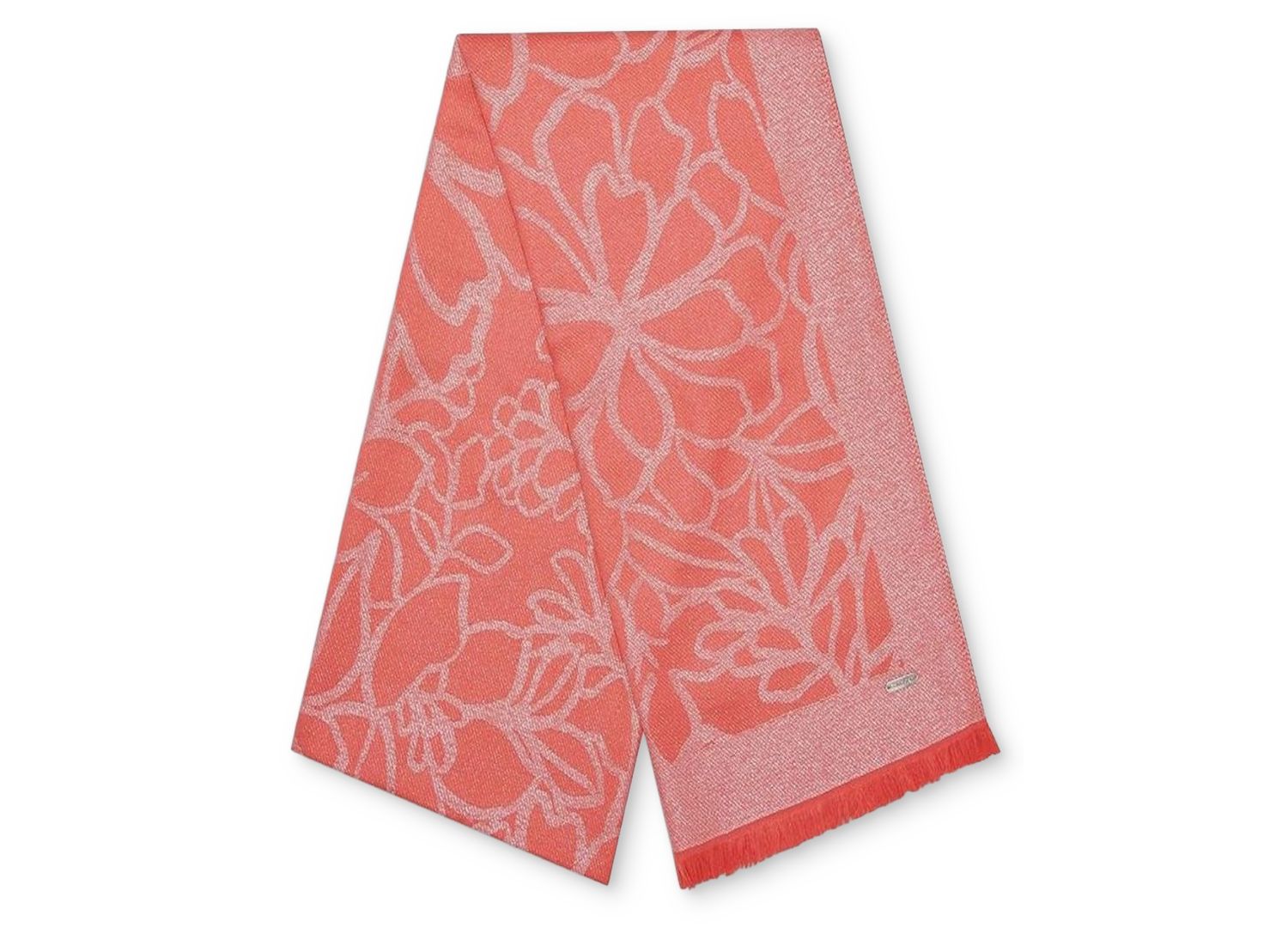 Women's Modern Lurex Floral Wrap Scarf