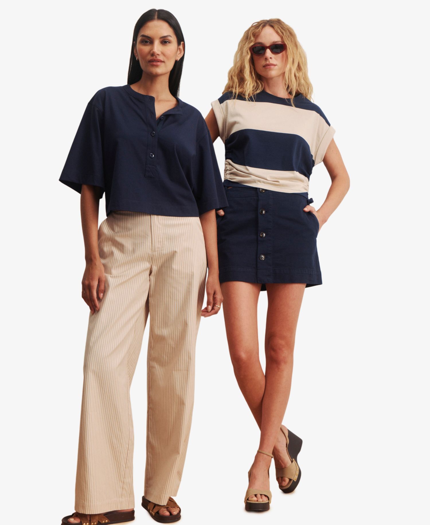 Women's Button-Front Mini Skirt