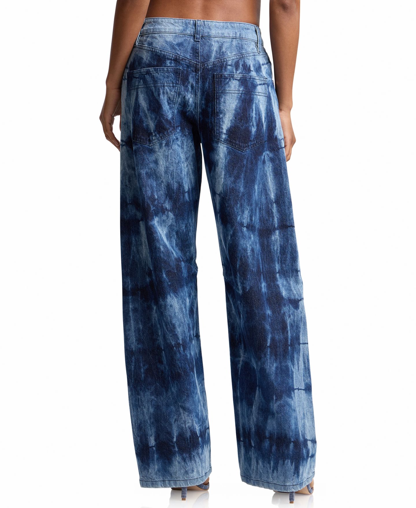 Женские джинсы Avec Les Filles Tie Dye, цвет: Тёмно-синий тай-дай — фото 5
