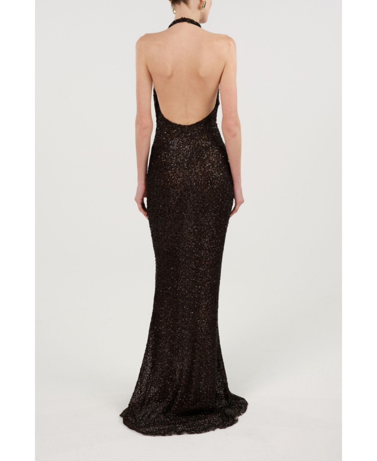 Nocturne Women's Off-Shoulder Sequin Embellished Maxi Dress