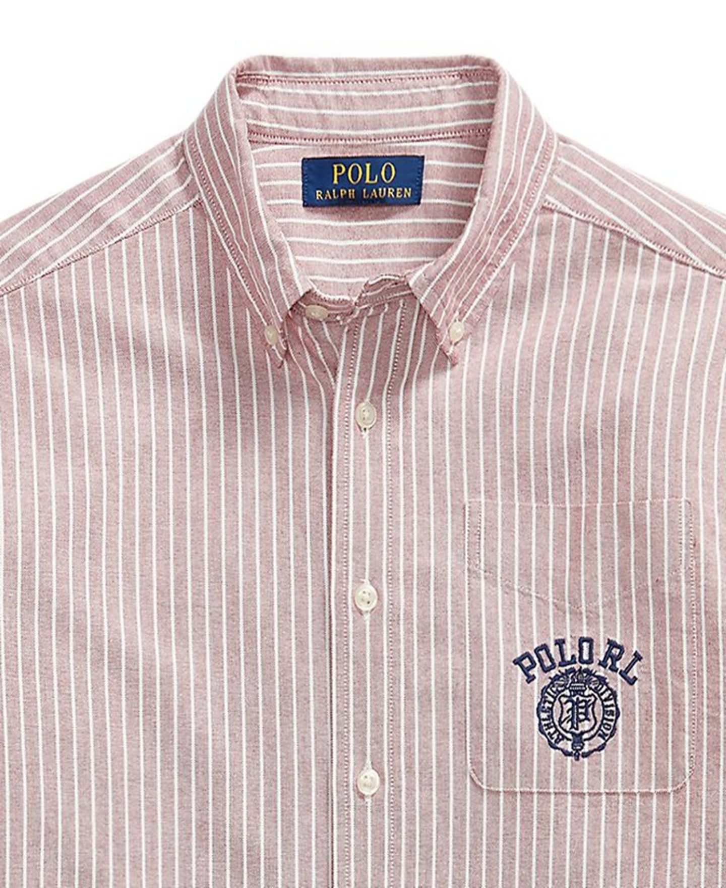 Рубашка Polo Ralph Lauren Striped Cotton Oxford Shirt для мальчиков, цвет: Бордовый белый — фото 5
