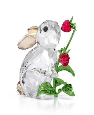 Idyllia Rabbit and Raspberries Crystal Figurine