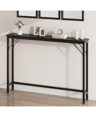 5.9" Narrow Sofa Table, Skinny Console Table with Storage, Slim Behind Couch Table for Living Room Entryway