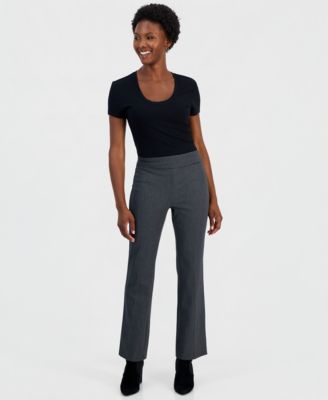 Petite Bi Stretch Mini Boot High-Waisted Pull-On Pants