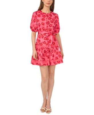 Women's Printed Crewneck Mini Dress