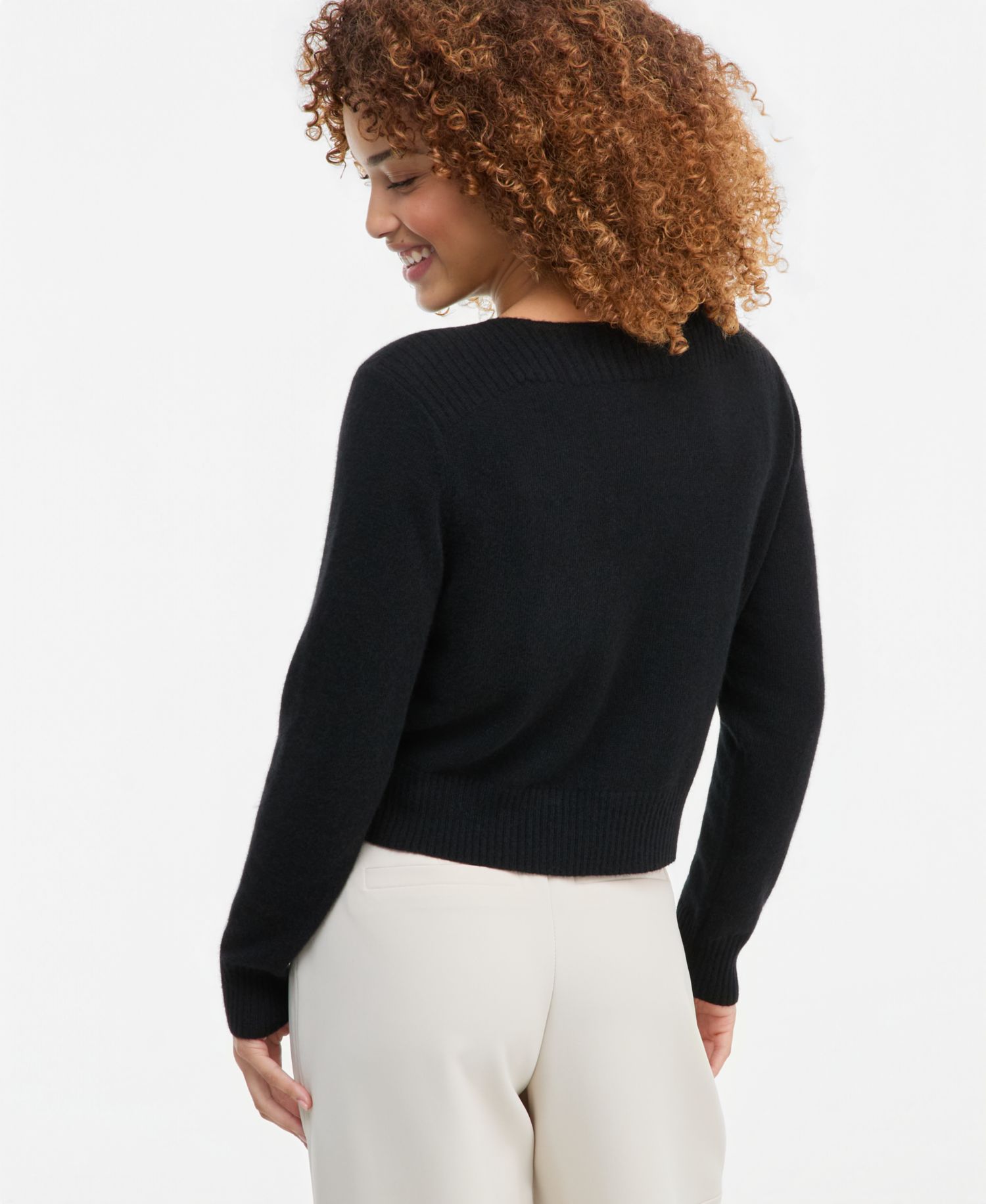 Plus Size 100% Cashmere Boat-Neck Sweater