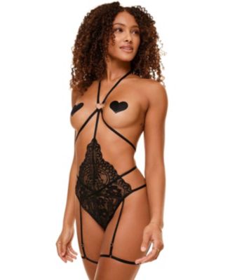 Women's Tiah Crotchless Playsuit Lingerie