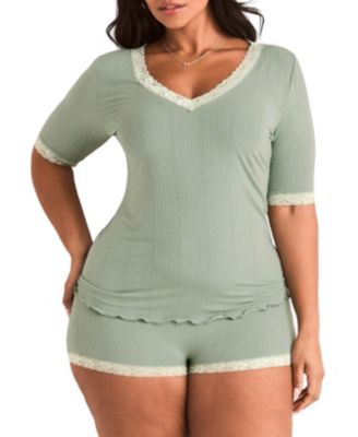 Plus Size Roxie T-shirt and Hot Short PJ Set