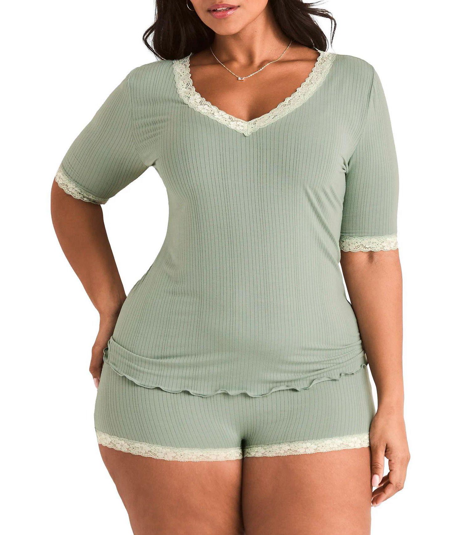 Plus Size Roxie T-shirt and Hot Short PJ Set