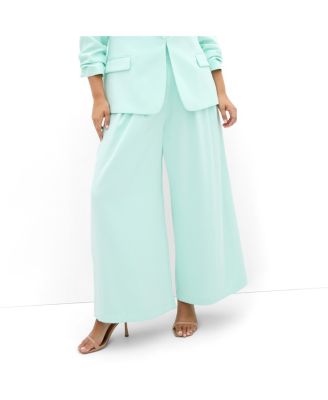 Women's Plus Size Abbie Fully Lined Wide Leg Pant