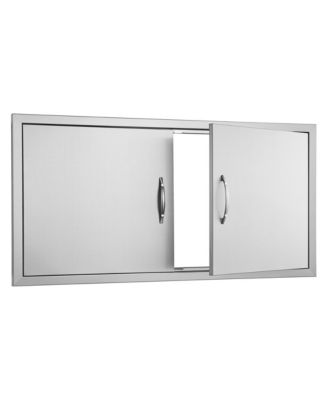 BBQ Access Door in Double Stainless Steel Flush Mount