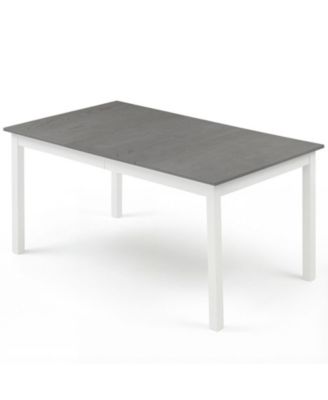 60 in Rectangular Dinner Table for 4-6 with Solid Rubber Wood Legs
