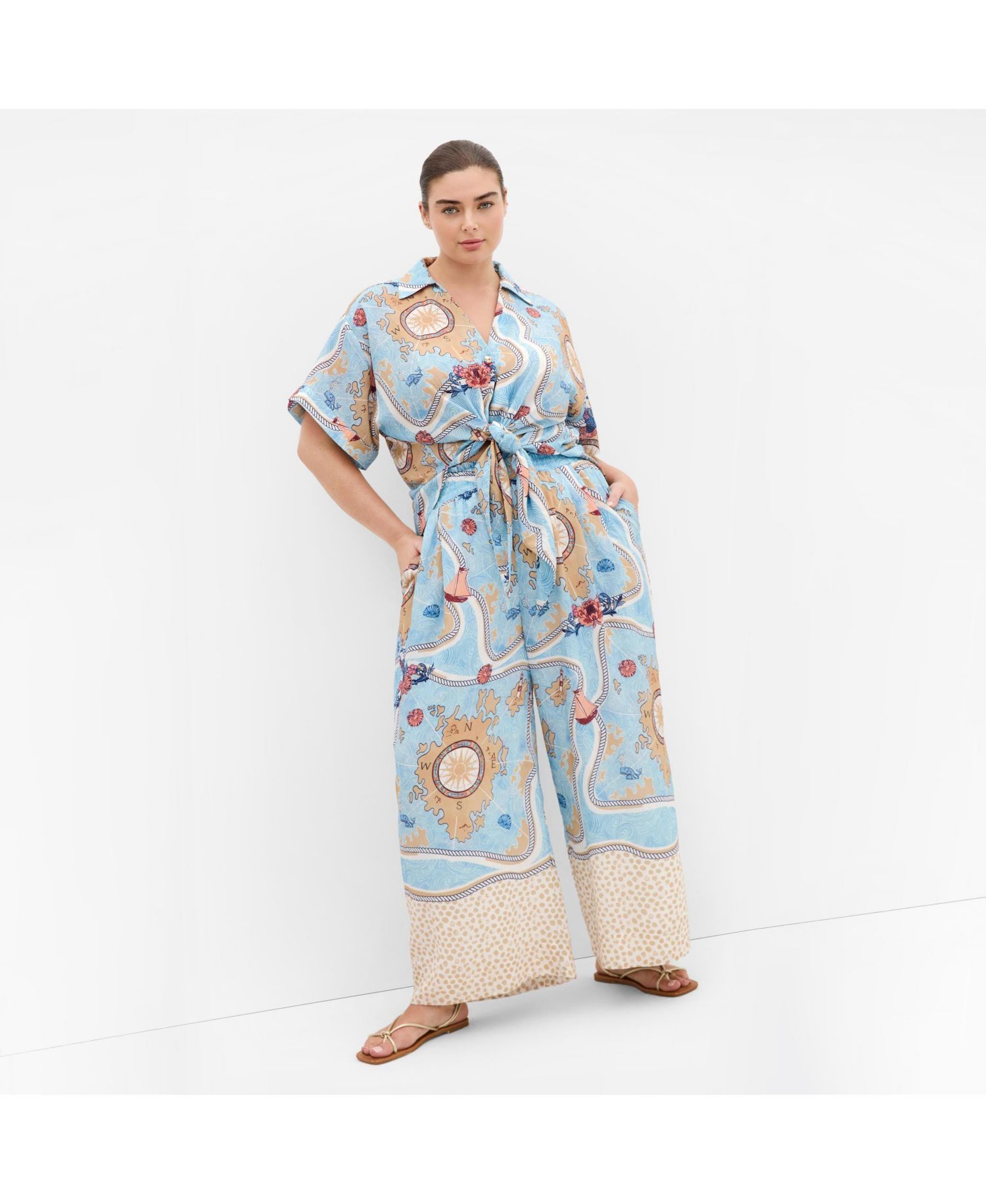 Women's Postcard Wide Leg Pant