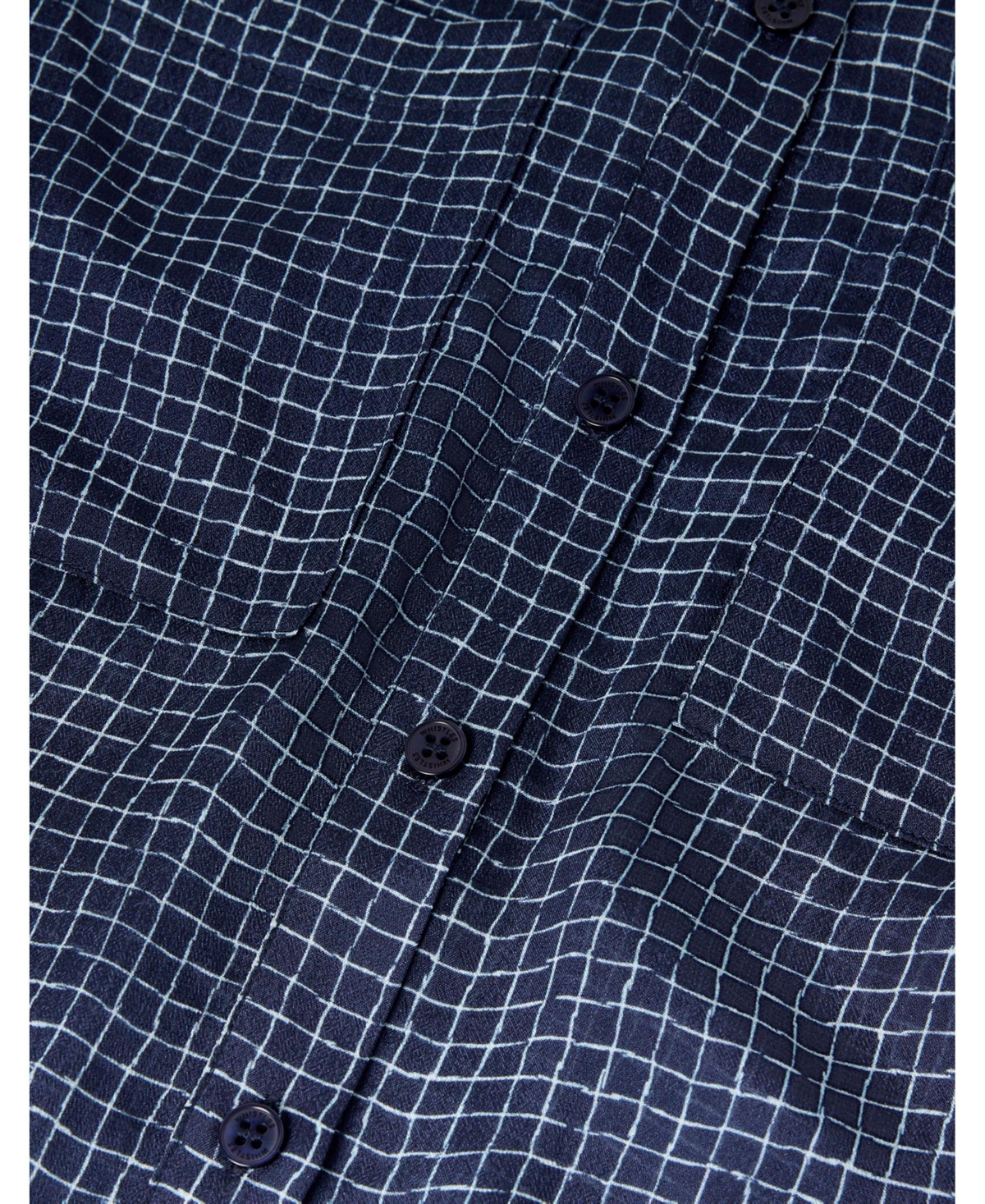 Whistles Women's Grid Print Sheer Shirt