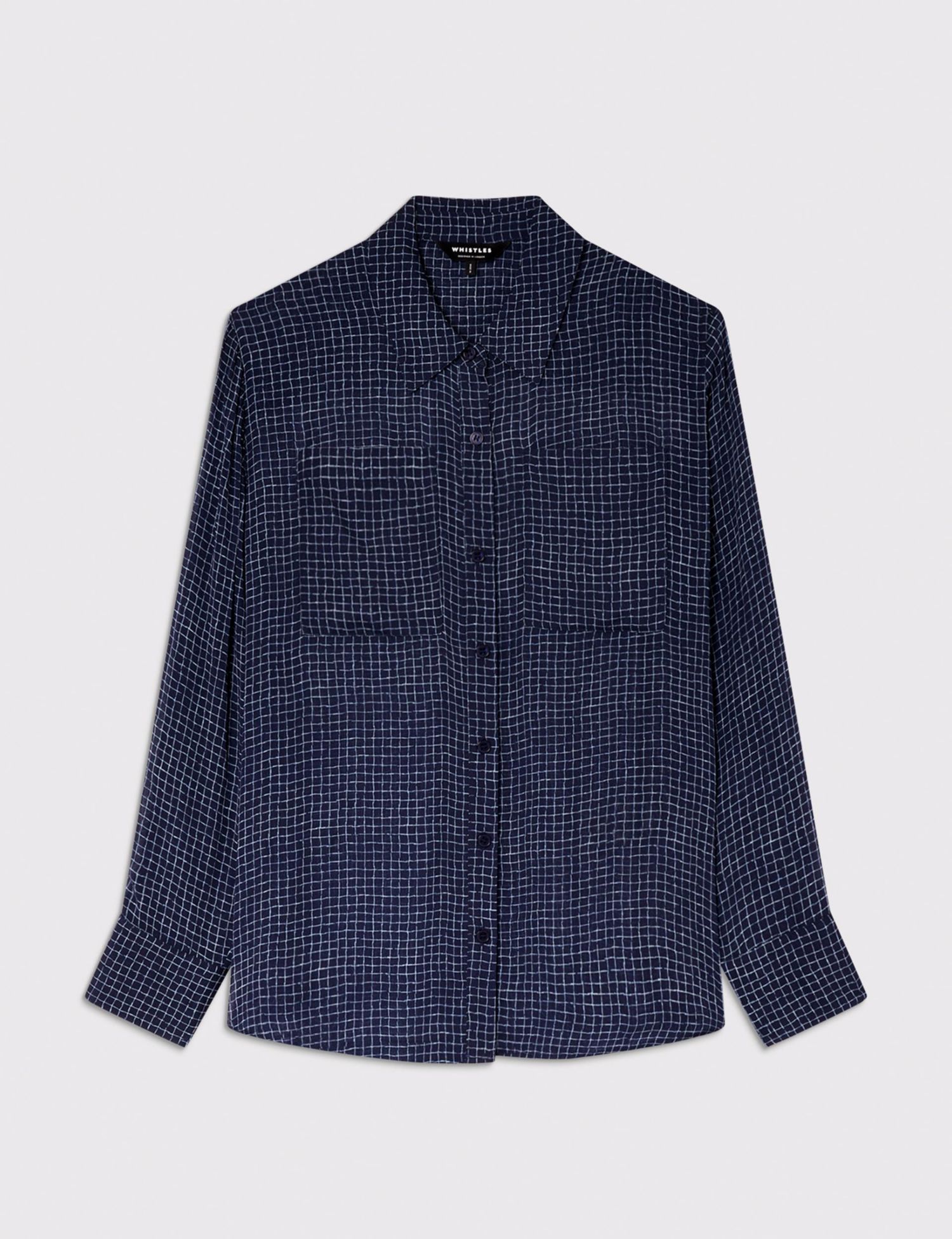 Women's Grid Print Sheer Shirt