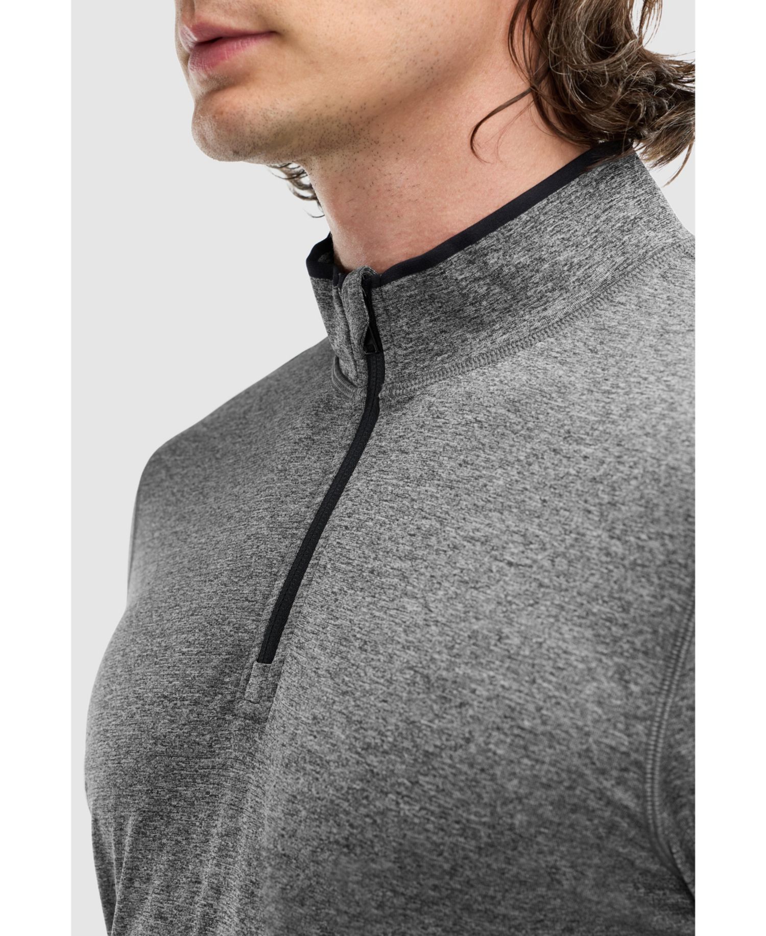 Men's Seamless Melange 1/4 Zip