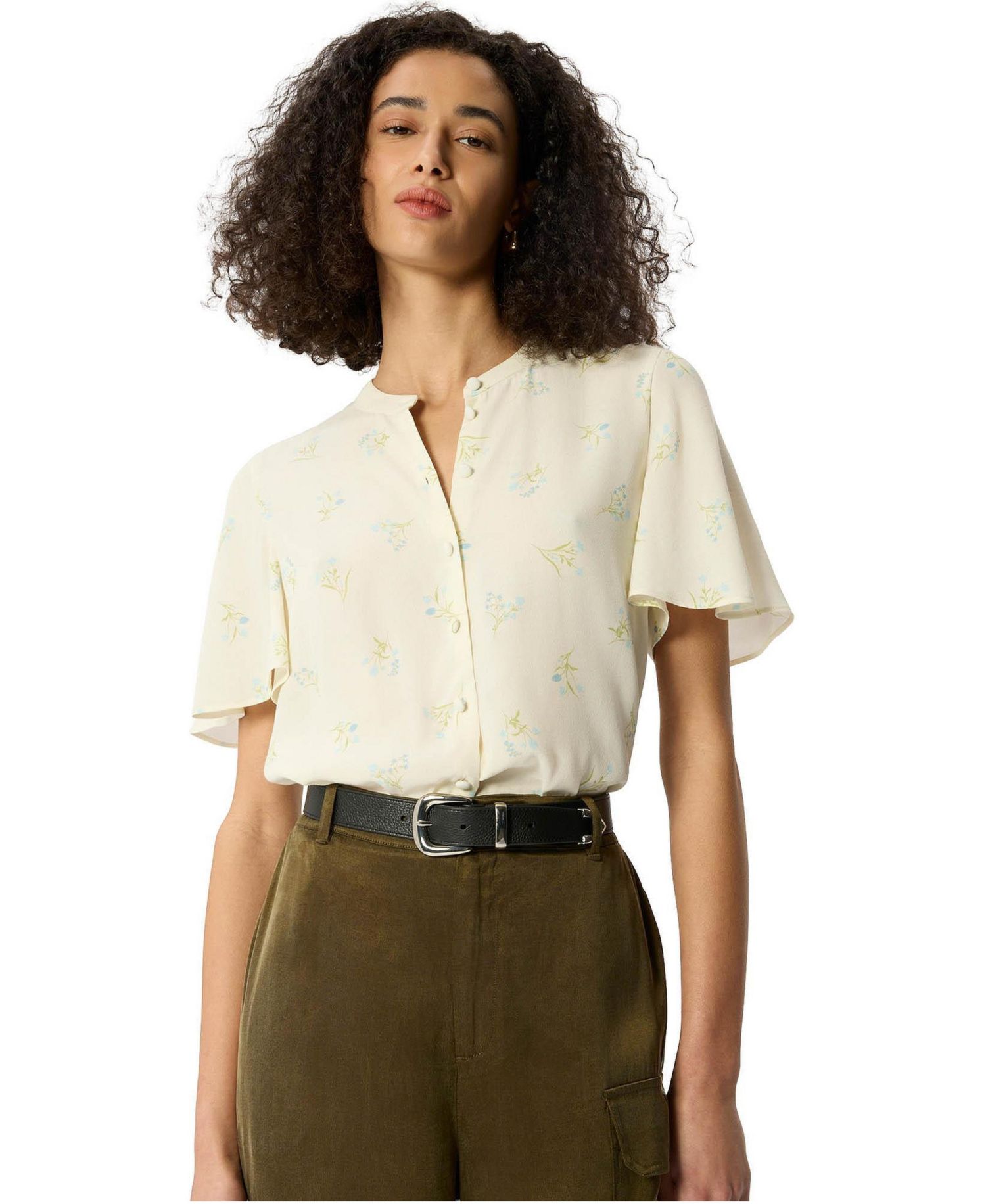 Women's Floral Button Front Shirt