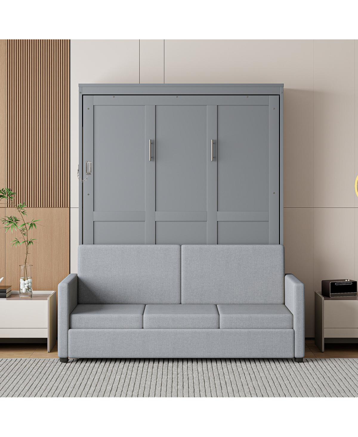 Streamdale Furniture Full Size Murphy Bed Wall Bed with Cushion