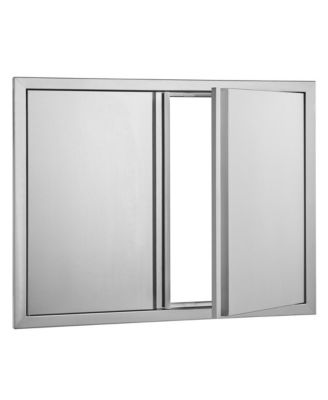 BBQ Access Door in Double Outdoor Kitchen Stainless Steel