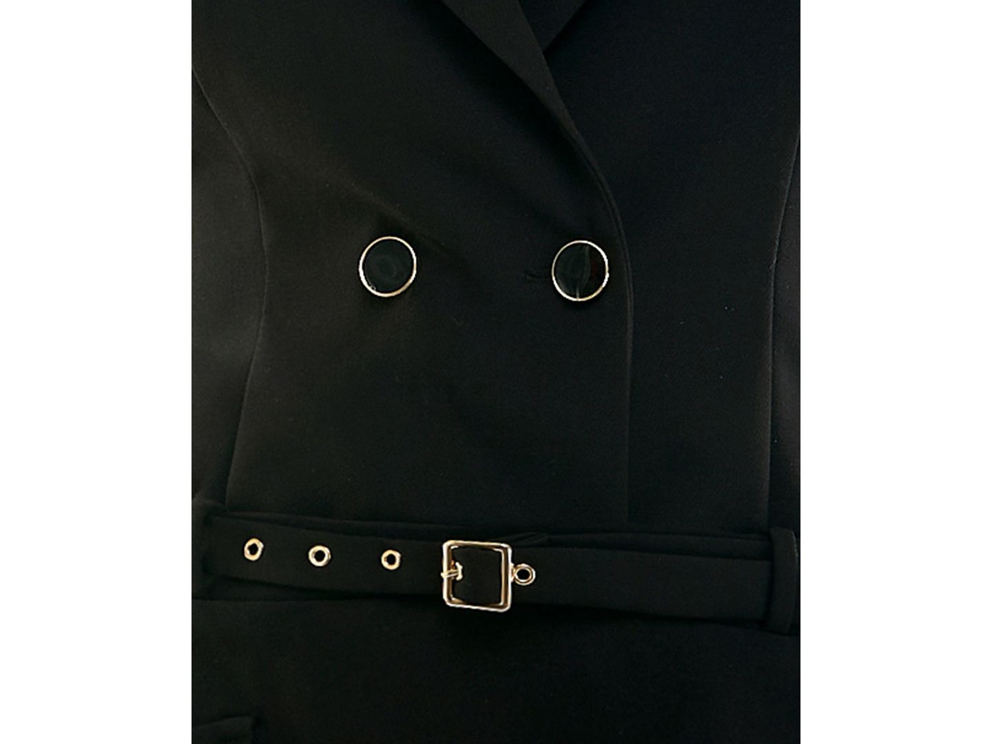 Женское платье SENI & CADE Juniors' Sleeveless Belted Double Breasted Blazer, цвет: Чёрный — фото 5