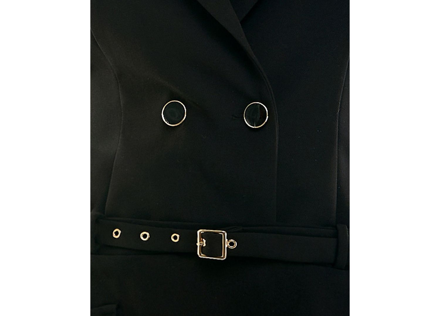 Juniors' Sleeveless Belted Double Breasted Blazer Dress