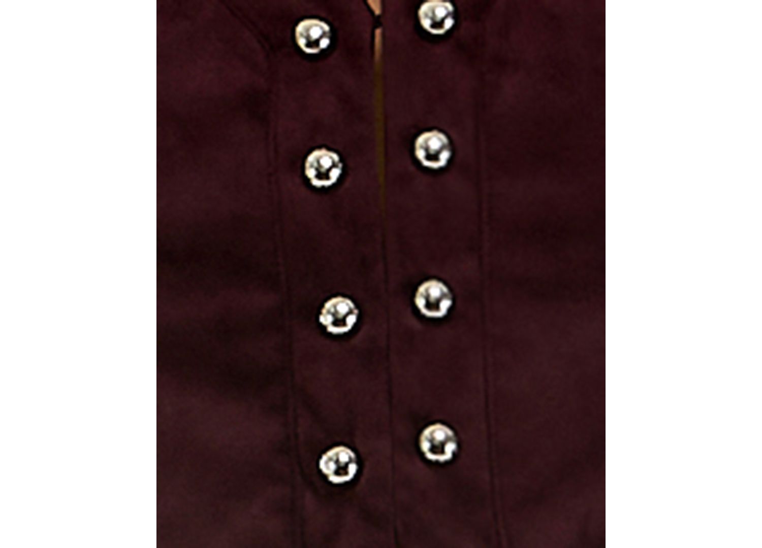 Juniors' Suede V-Neck Studded Vest and Midi Skirt Set