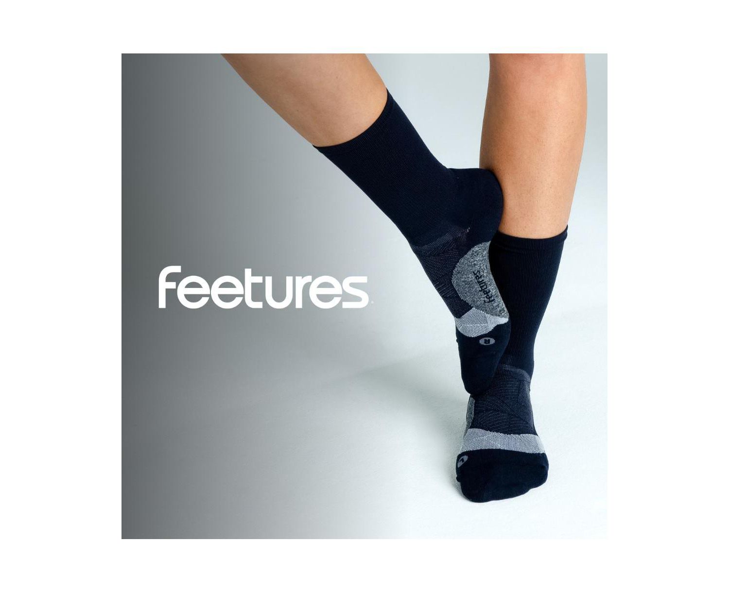Men's Elite Light Cushion Mini Crew Sock - Sport Sock with Targeted Compression