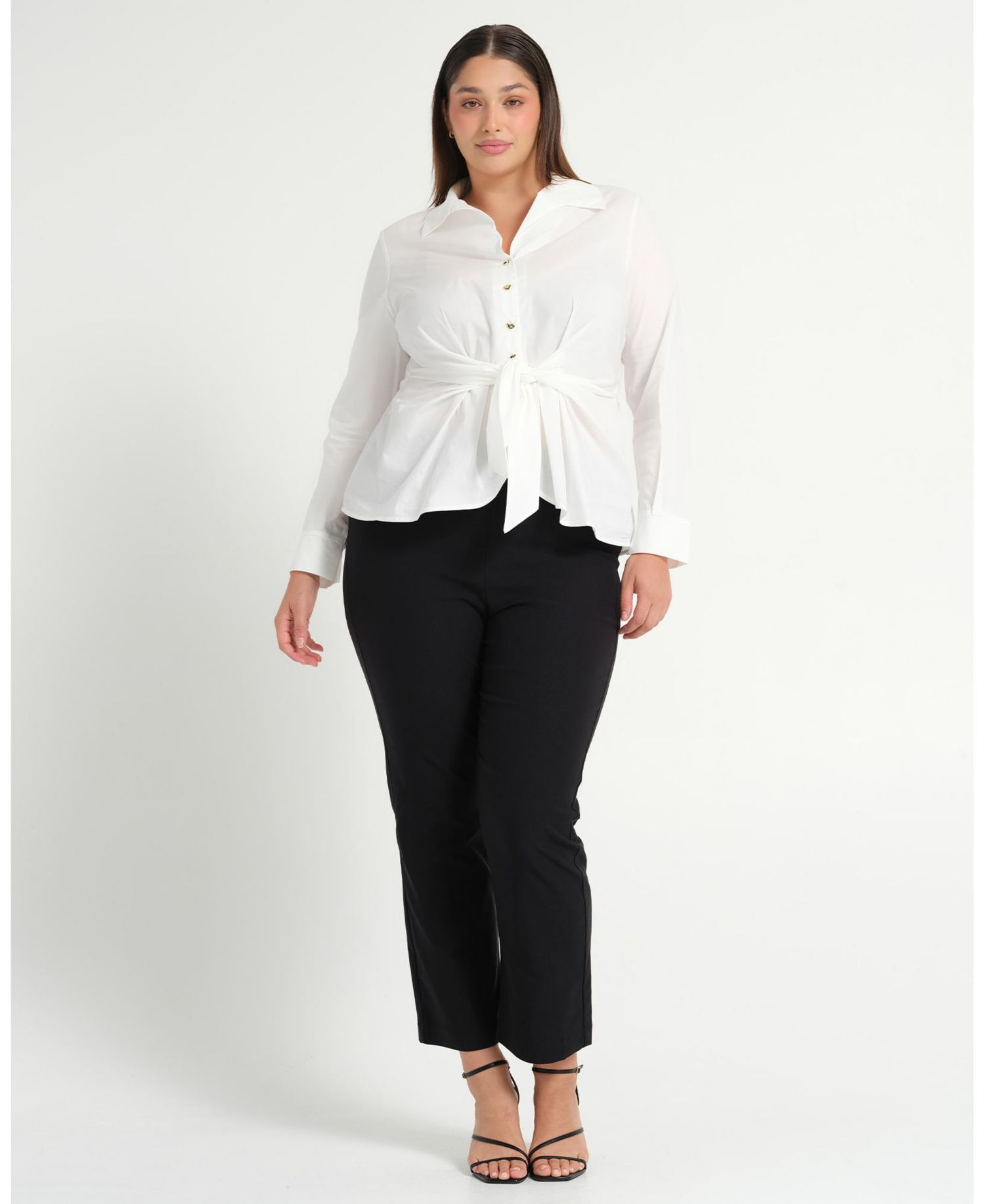 Plus size Kora Straight Leg High Rise Slim Pant