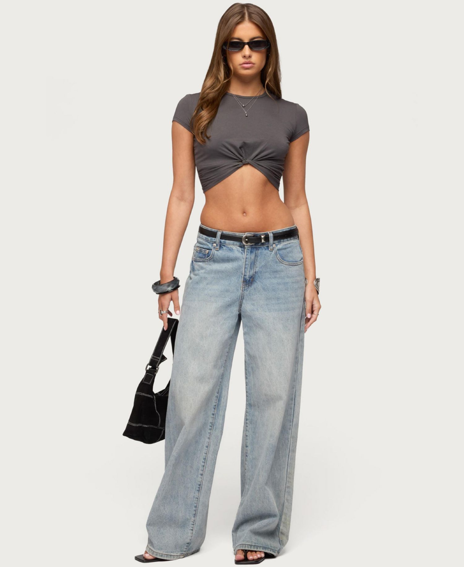 Women's Sephey Twisted Cropped T Shirt