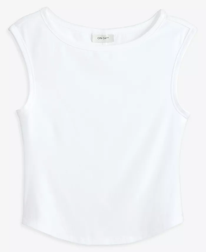 Women's Ribbed Boat-Neck Tank - thumbnail 5