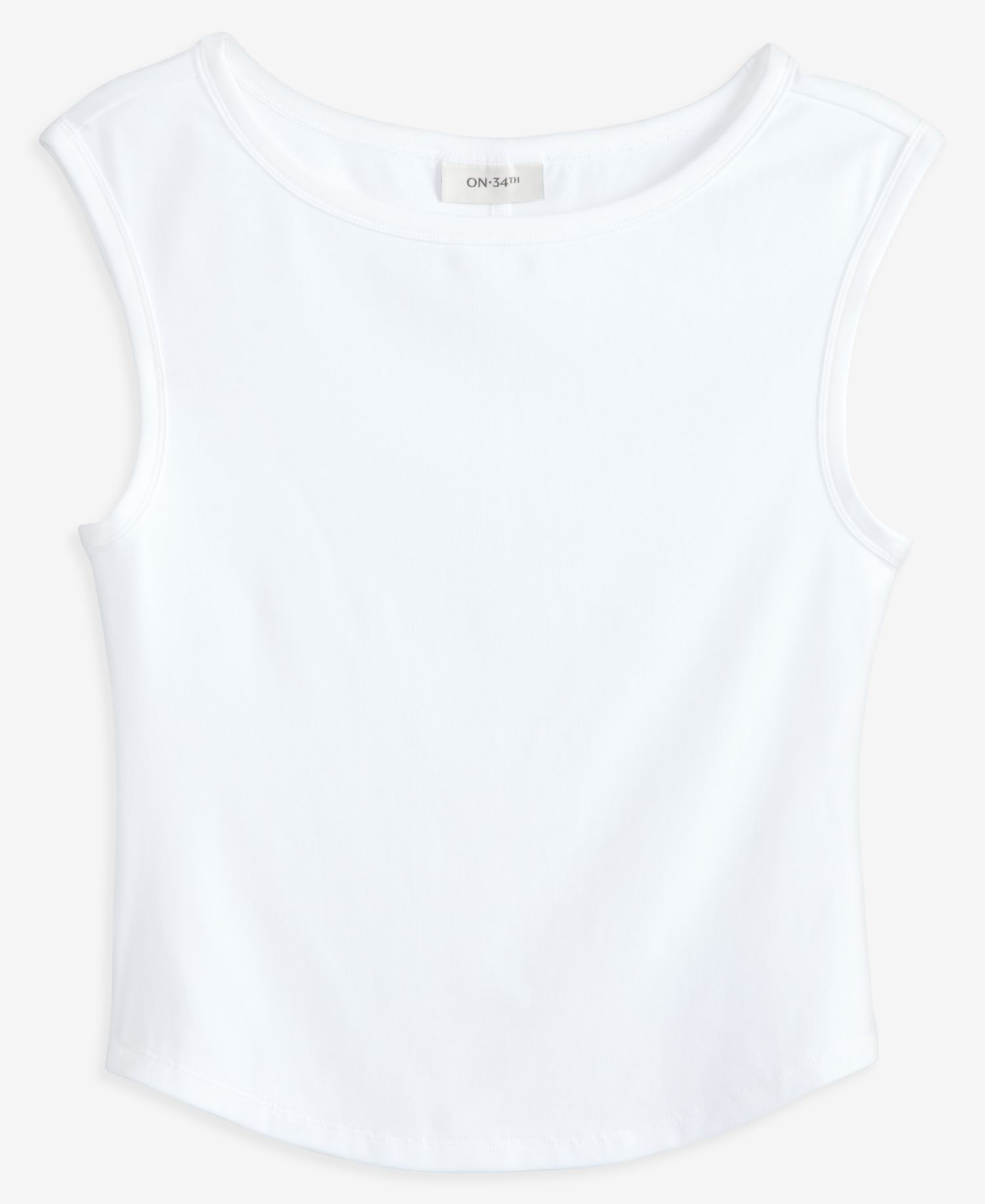 Women's Ribbed Boat-Neck Tank