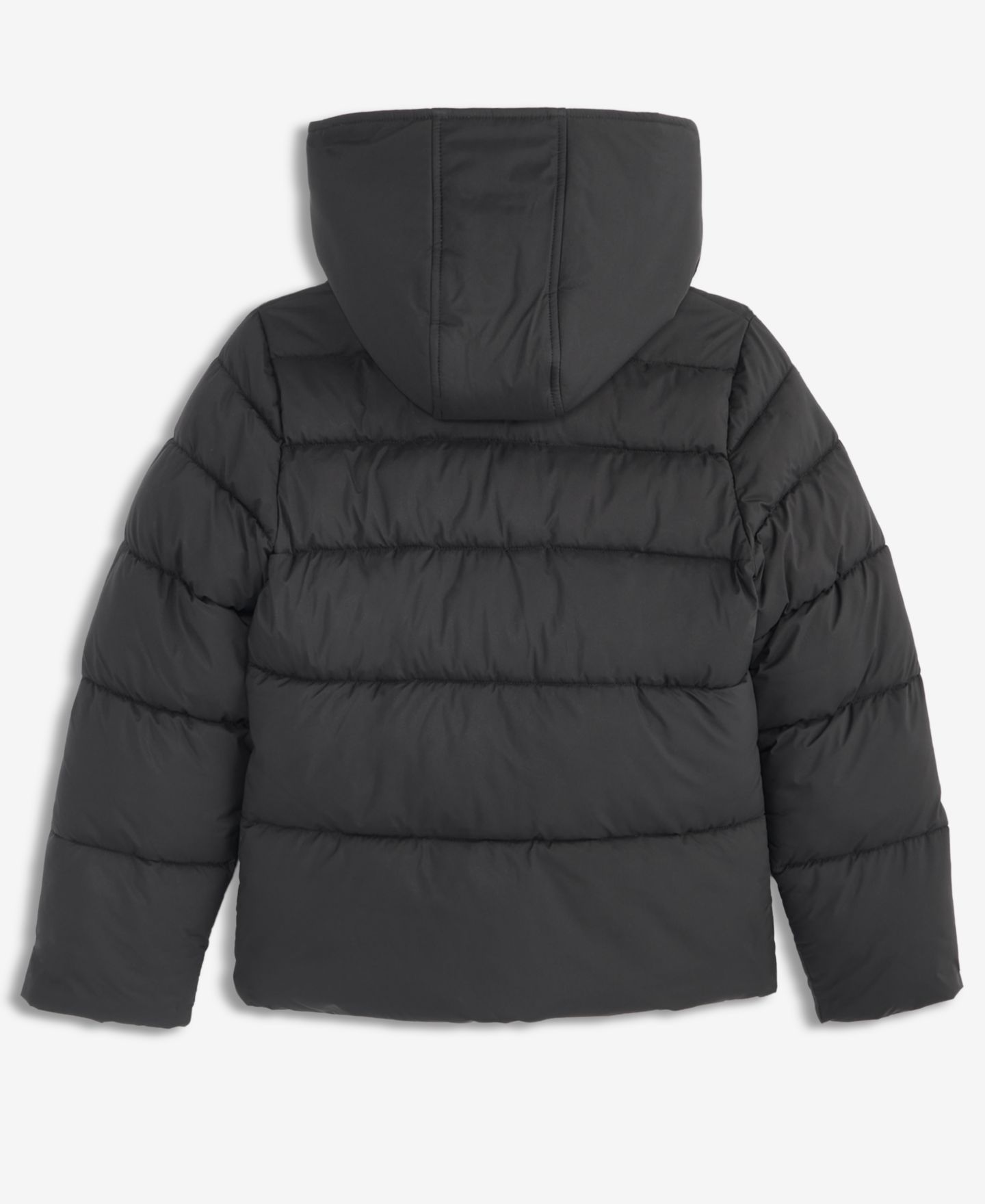 Куртка S Rothschild & CO Faux-Sherpa-Vestee Hooded Puffer Coat для девочек, цвет: Чёрный — фото 2
