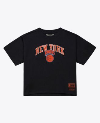 Women's Black New York Knicks Evergreen Cropped T-Shirt