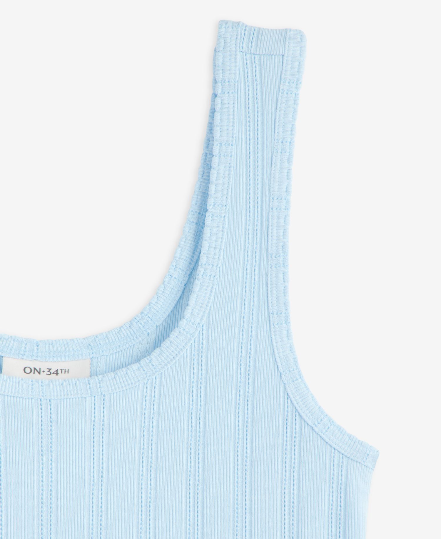Women's Pointelle Rib Scoop-Neck Layering Tank